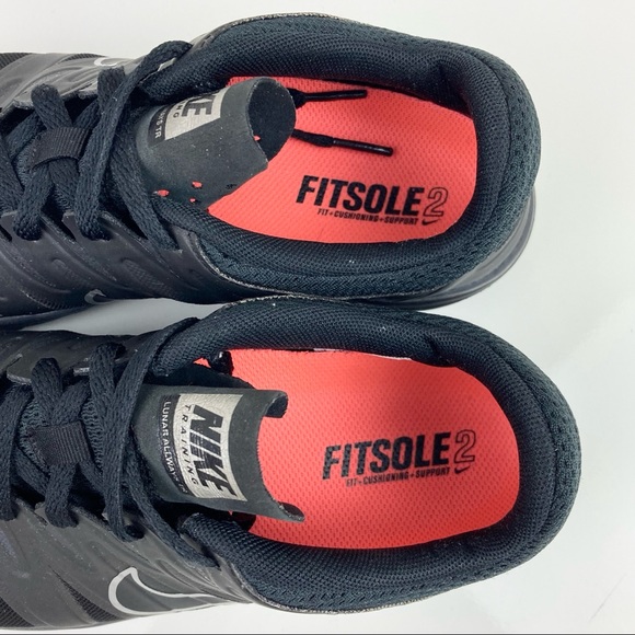 Nike Lunar Allways TR Black & Silver Women’s Athletic Training Shoes Size 8.5 - Picture 9 of 10